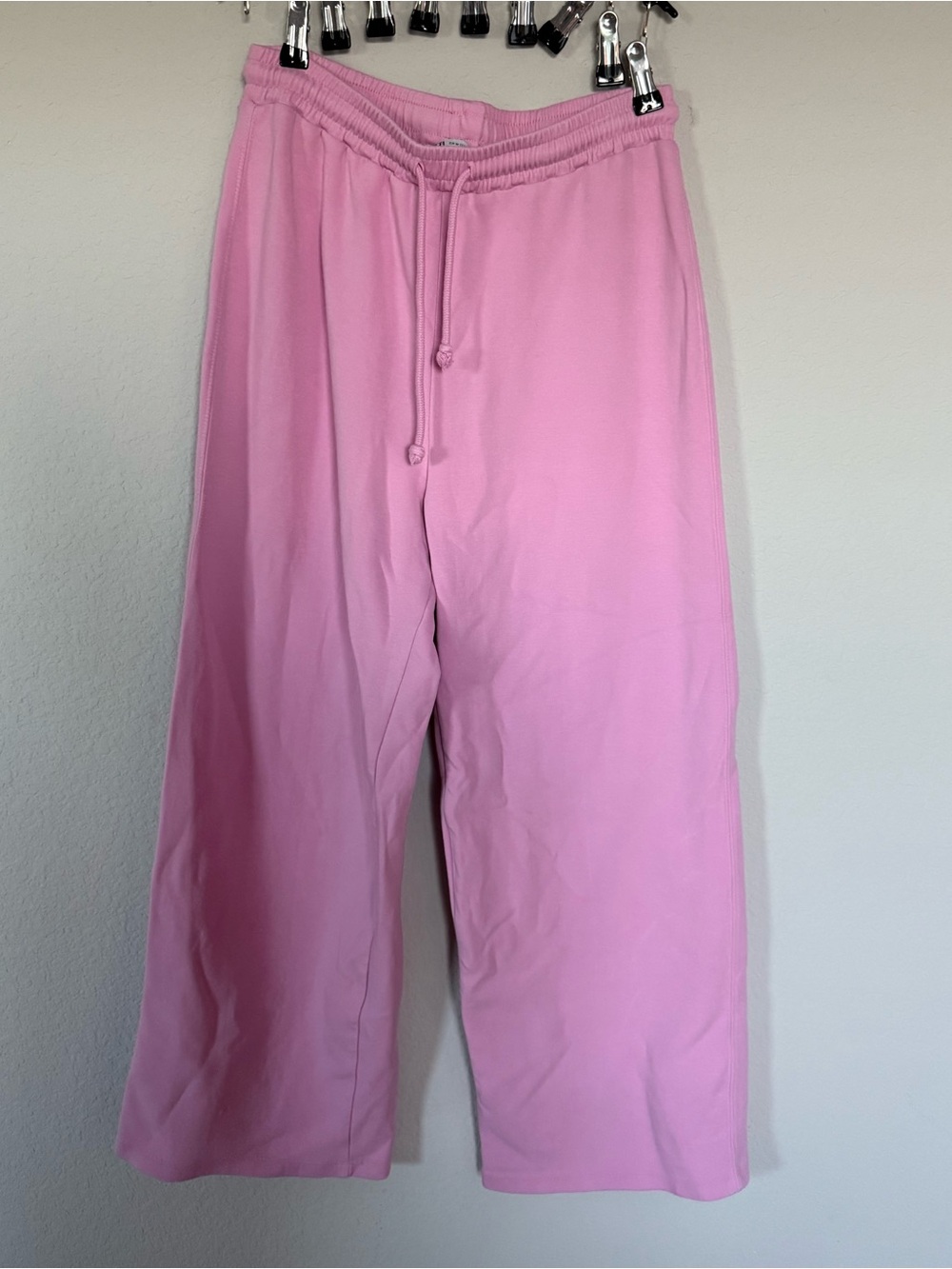 Zara Pink wide leg sweatpants